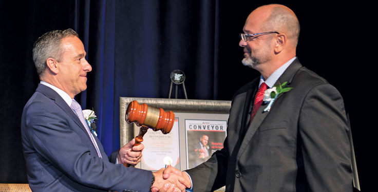 Big Town Concrete’s Rich Szecsy (right) succeeded Cemex’s Juan Castillo this year as chair of the Texas Aggregates & Concrete Association. (Photo: TACA)