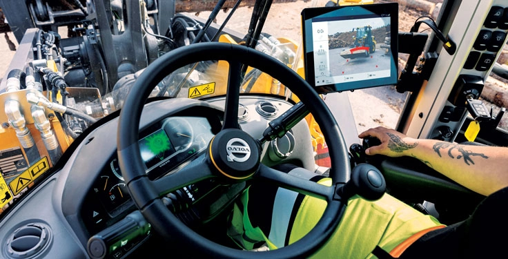 Collision mitigation tech can help operators avoid hazards on the job. Photo: Volvo CE