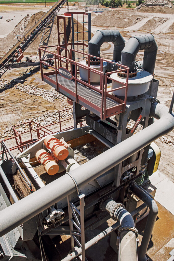 With cyclones, material travels through a feed inlet and into a feed chamber where most of the separation occurs. (Photo: Superior)