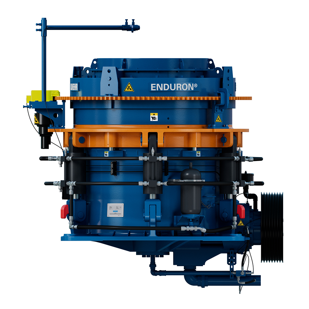 The Enduron EP series pedestal cone crushers deliver results with a compact design and
footprint, according to Weir. Photo: Weir