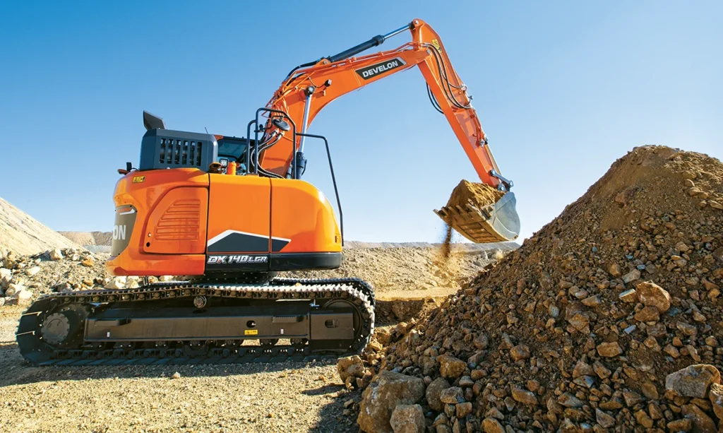 Inadequately maintaining an excavator in a quarry environment can accelerate wear and result in unplanned downtime. (Photo: Develon)