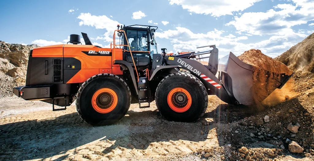A bucket properly matched to its material can decrease the number of passes needed to fill trucks. (Photo: Develon)