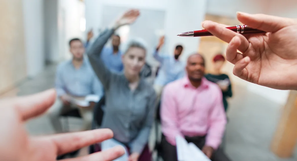 Photo of a public meeting