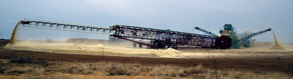 Photo of a portable conveyor