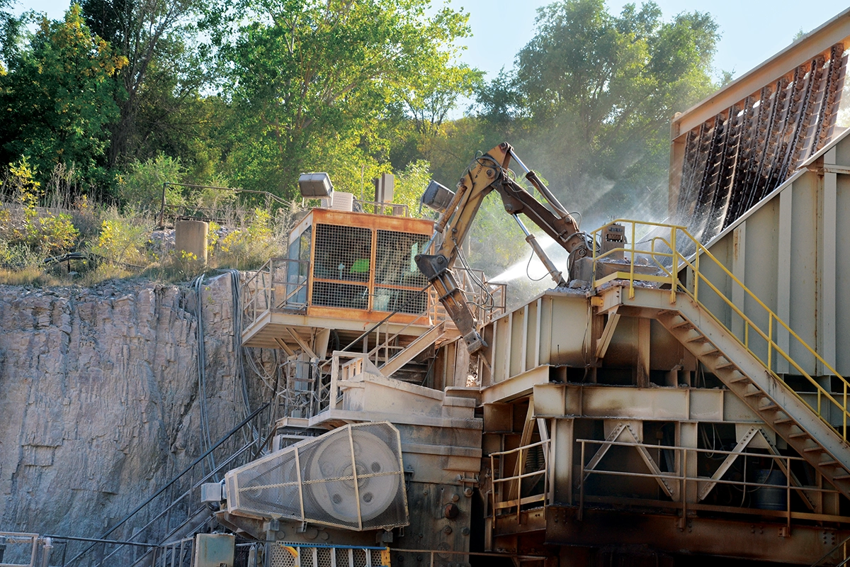 Photo of a hydraulic breaker