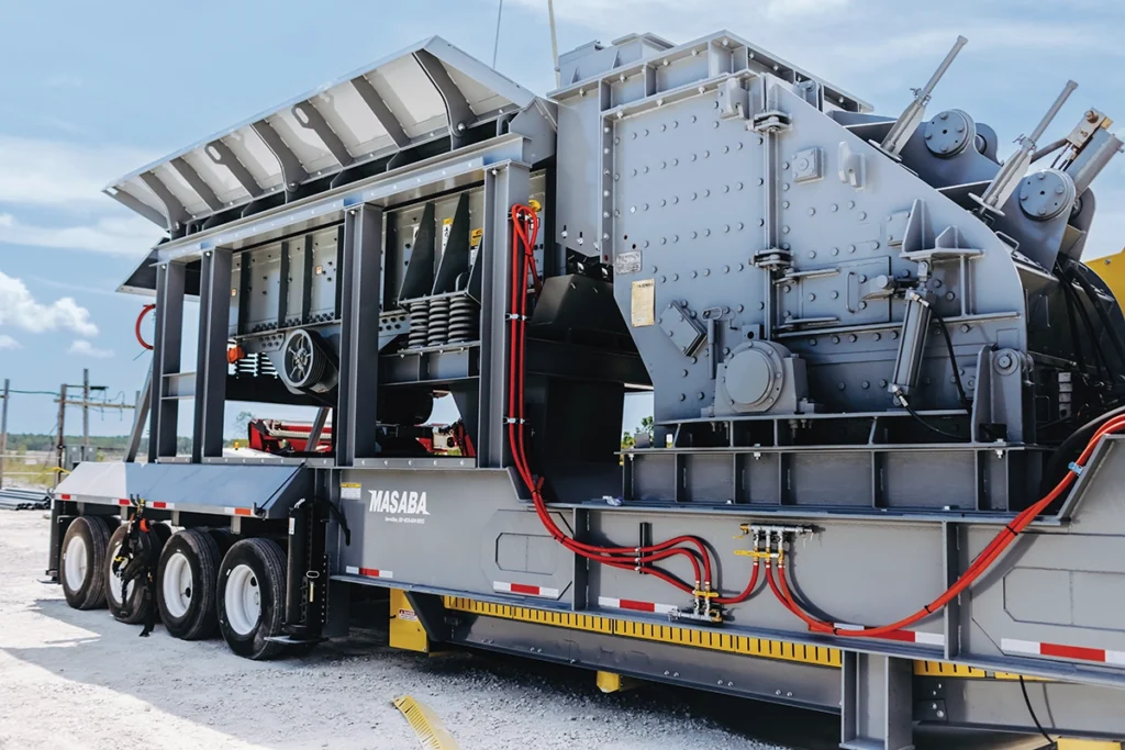 Photo of a horizontal shaft impact crusher