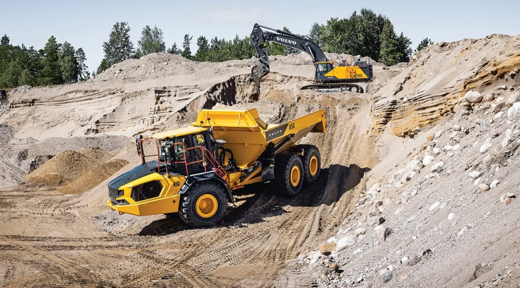 Photo of an articulated haulers