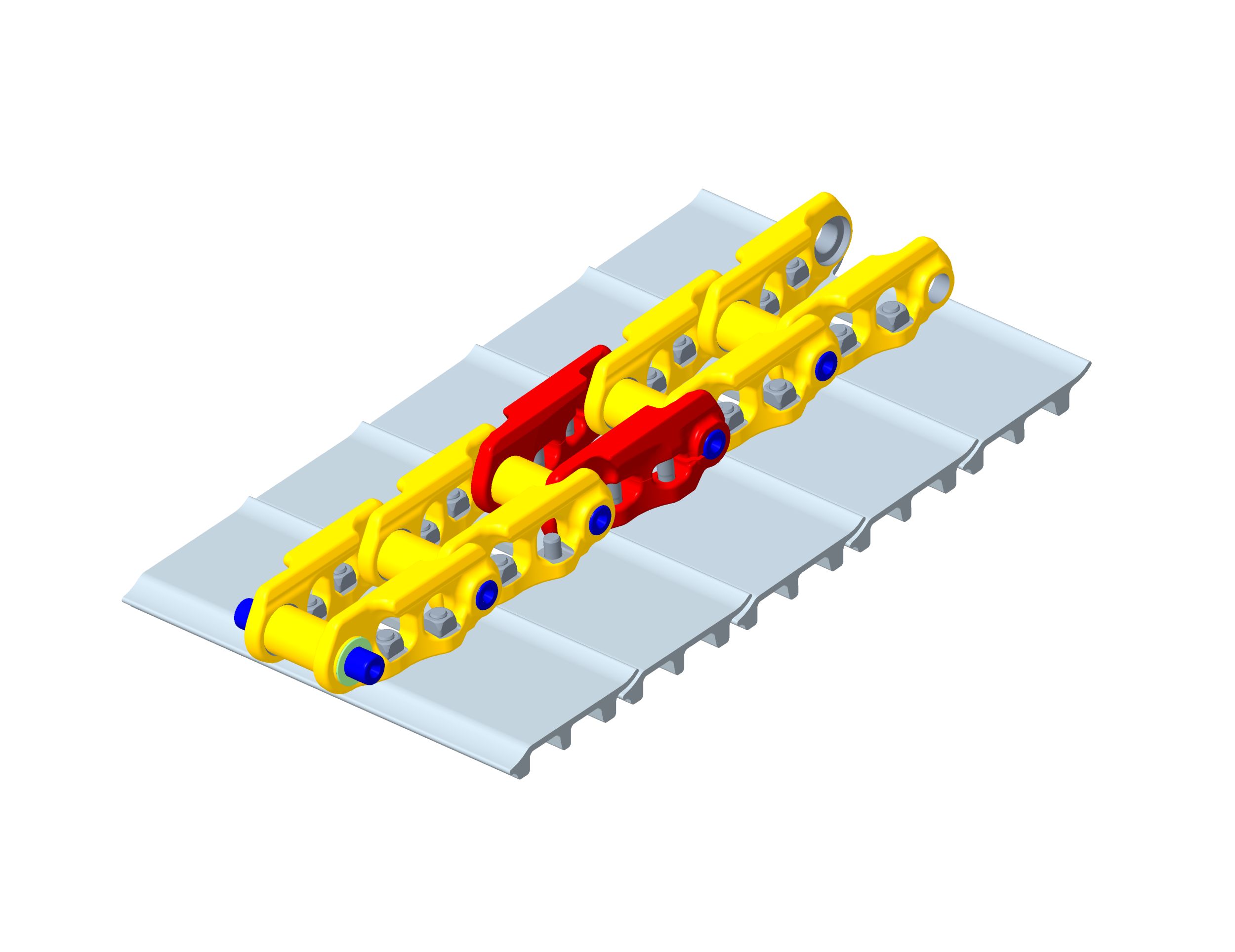 The new track clamp master link improves track installation efficiency by eliminating the need for additional tools and equipment, making the process safer and quicker for operators. (Photo: Caterpillar)