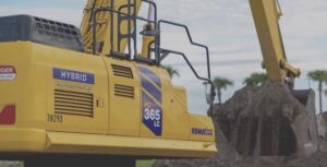 Komatsu's new PC365LC-11 is designed for multifunction applications and includes a variety of new features. (Photo: Komatsu)