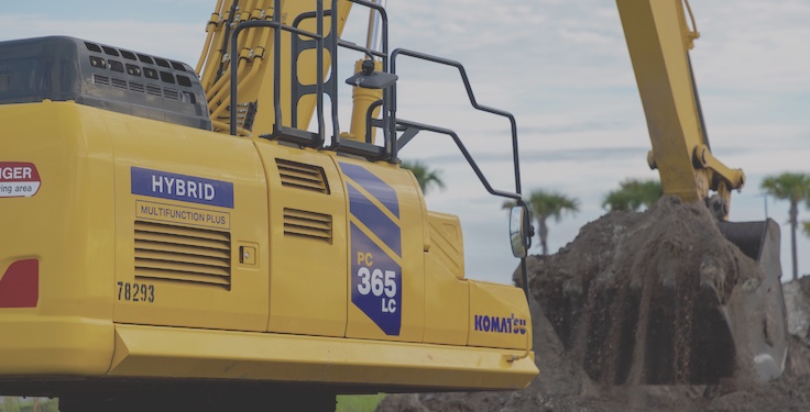 Komatsu's new PC365LC-11 is designed for multifunction applications and includes a variety of new features. (Photo: Komatsu)