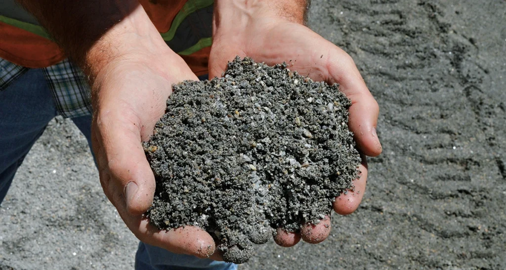 Photo showing screening byproduct, which may go on to be further processed