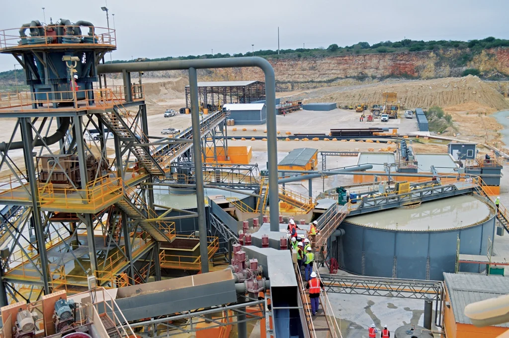 Photo showing wet processing equipment