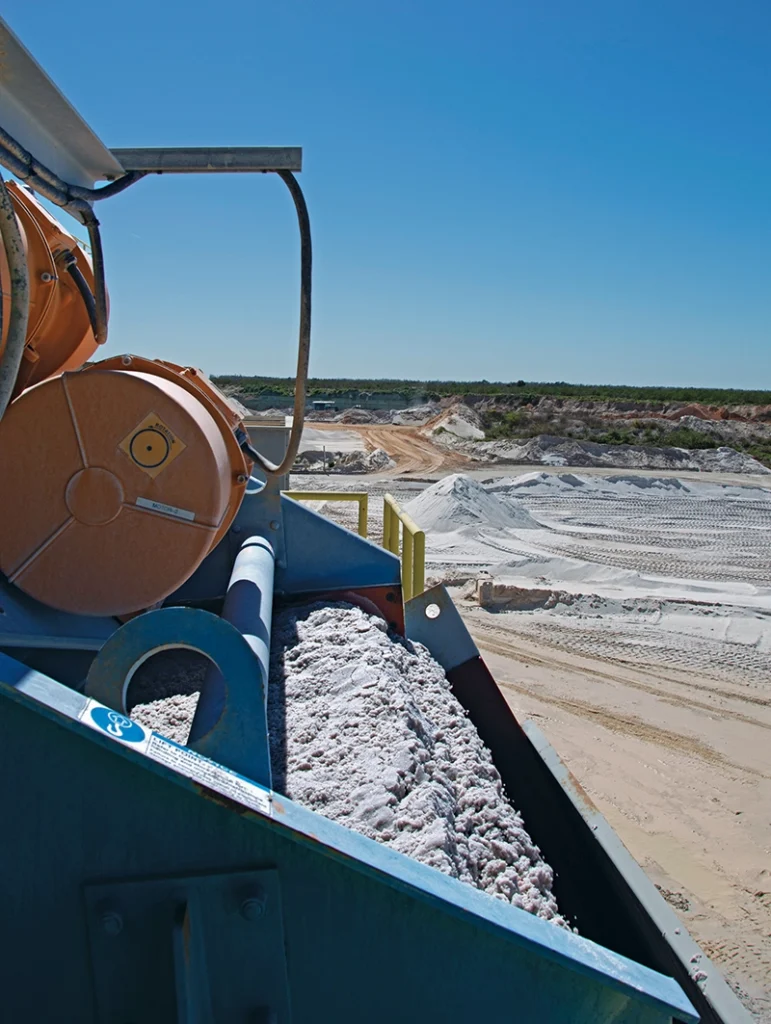 Photo showing dewatering screen in use