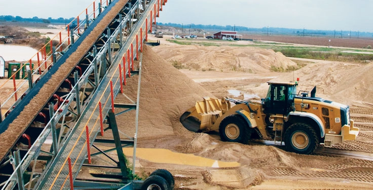 Strong demand from roads, bridges and industrial projects are keeping aggregates moving across the U.S. (Photo: PQ Staff)