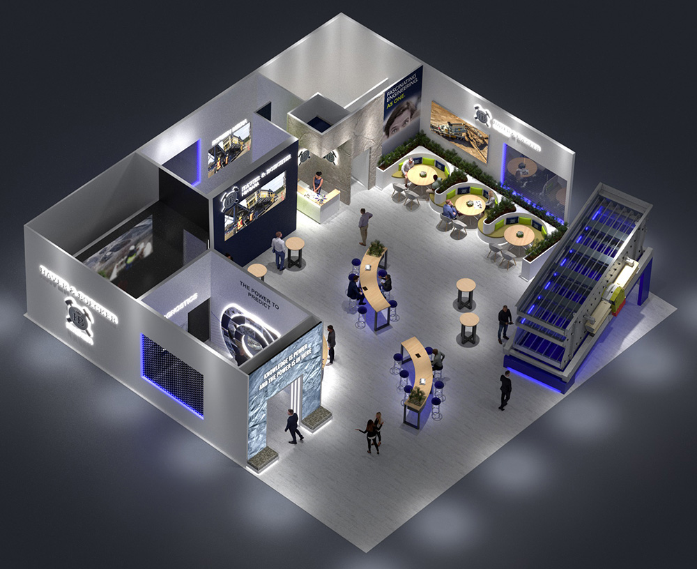 Haver & Boecker Niagara designed its ConExpo-Con/Agg booth as an immersive, museum-style experience to highlight its end-to-end solutions. (Photo: Haver & Boecker Niagara)