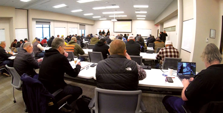 The building connected to Knife River’s dome includes four rooms that can accommodate class sizes ranging from 15 to 350, depending on the setup. (Photo: Knife River)
