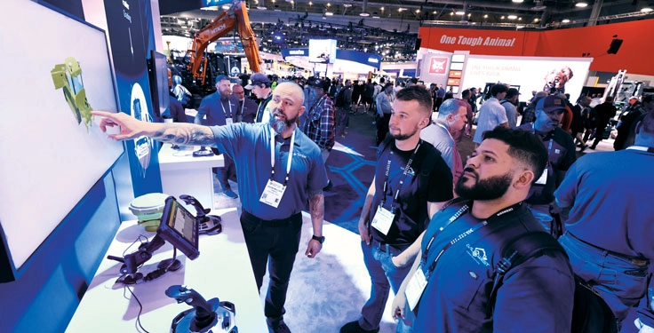 Technology demonstrations are always a draw for ConExpo-Con/Agg showgoers. (Photo: ConExpo-Con/Agg)