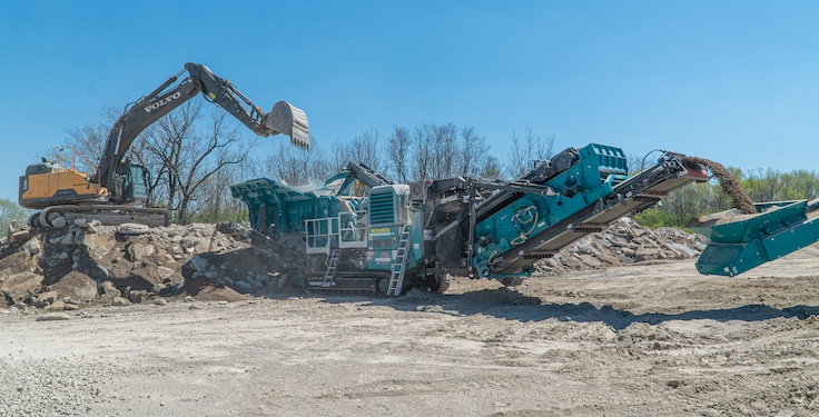 Powerscreen will have its Trakpactor 480SR portable impact crusher on display at the Terex booth at ConExpo-Con/Agg 2026. (Photo: Powerscreen)