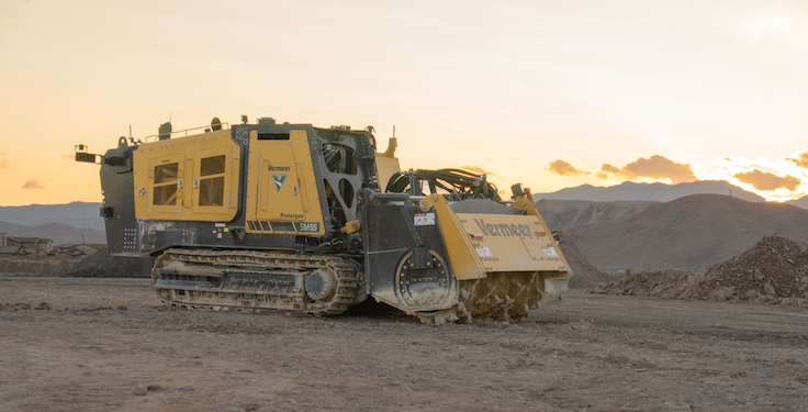 Vermeer's new SM55 surface miner is designed to handle a variety of jobs while remaining compact and easily transportable. (Photo: Vermeer)