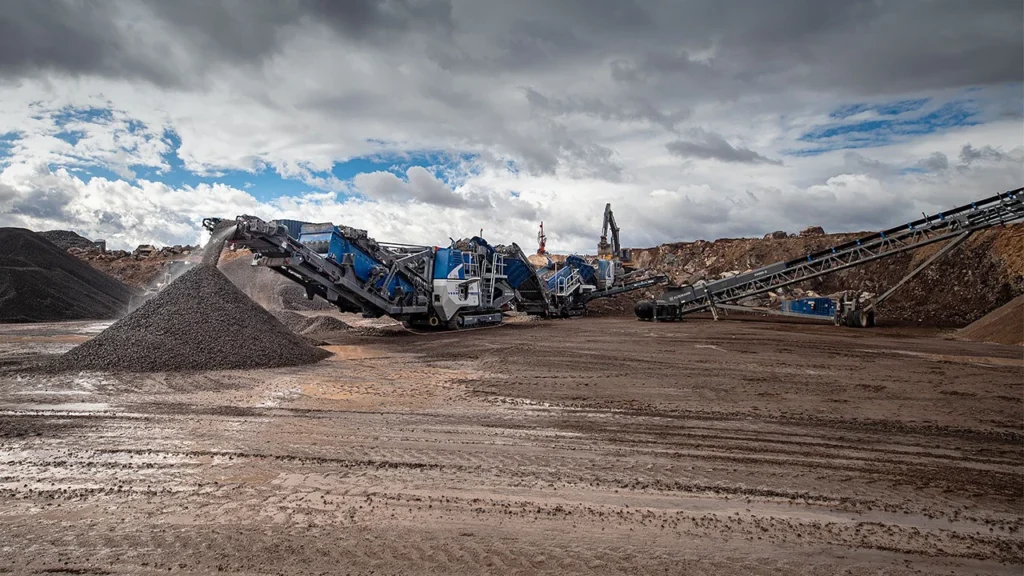 TBK Excavation in Utah using trio of Kleemann machines