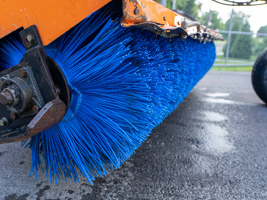 Blue Diamond Attachments says its new broom wafers excel in head-on sweeping by maintaining uniform contact with the surface being cleaned. (Photo: Blue Diamond Attachment)