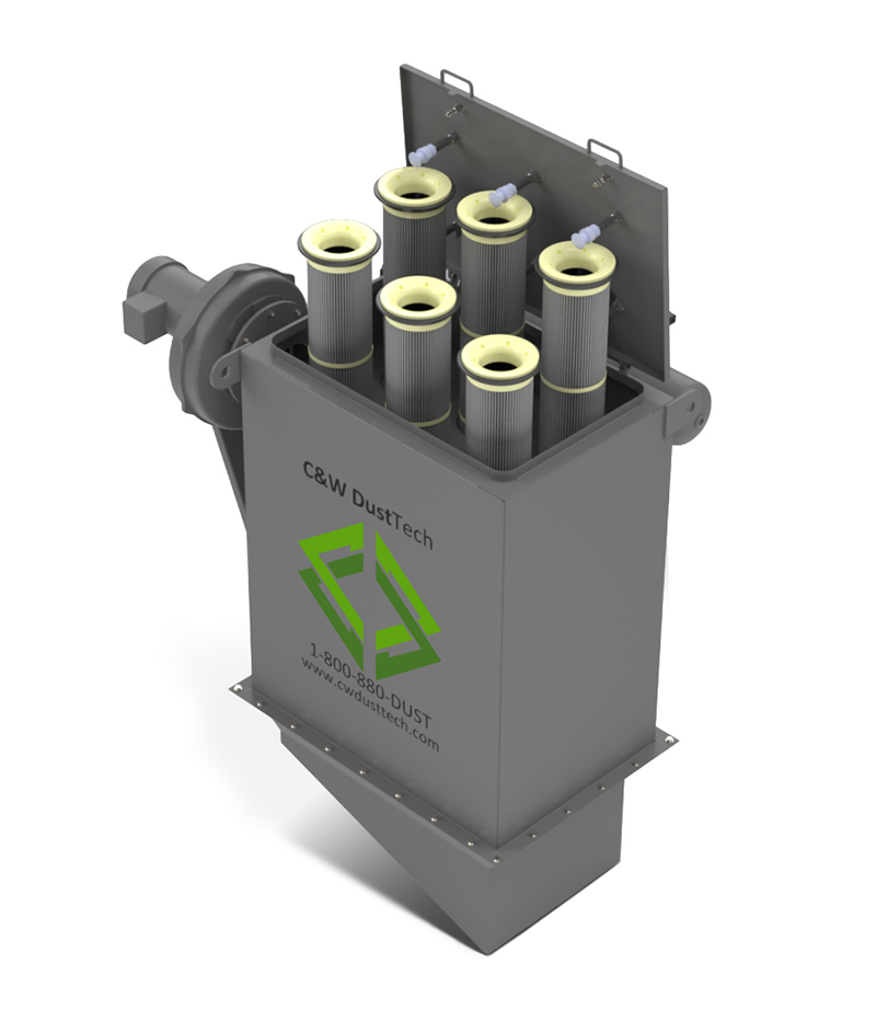 The new dust collector, engineered for critical conveyor transfer points, is designed to operate as part of a fully engineered dust-collection system. (Photo: C&W DustTech)