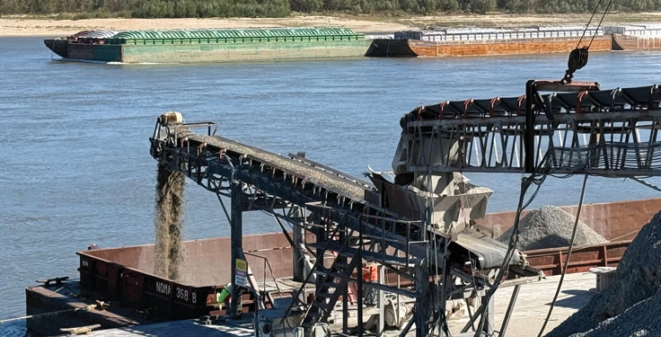 In 2025, Southern Stone’s Quarry produced nearly 2.4 million tons of material, with 2 million tons loaded onto barges. (Photo: P&Q Staff)