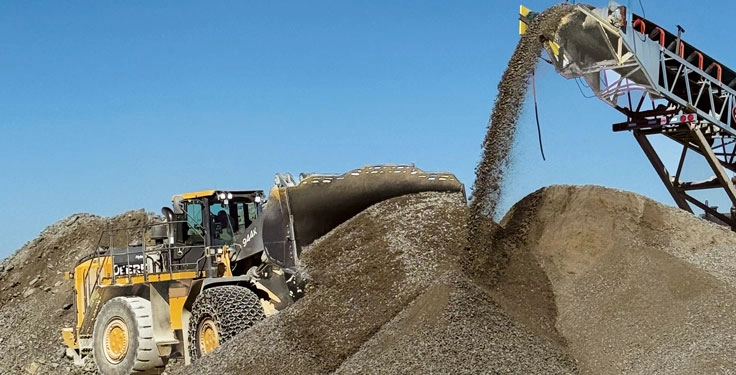Material produced at Southern Stone’s Quarry is distributed between five states: Louisiana, Mississippi, Missouri, Tennessee and Texas. (Photo: P&Q Staff)