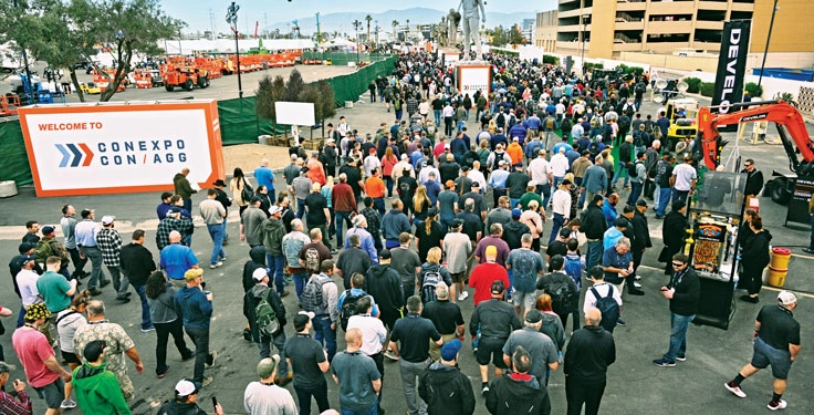 The outdoor Festival Grounds will be the place to see both earthmoving and lifting equipment at ConExpo-Con/Agg. (Photo: ConExpo-Con/Agg)