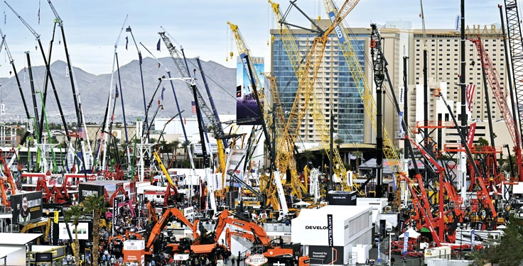 Expect cranes to once again reach for the sky in the Festival Grounds during the show. (Photo: ConExpo-Con/Agg)
