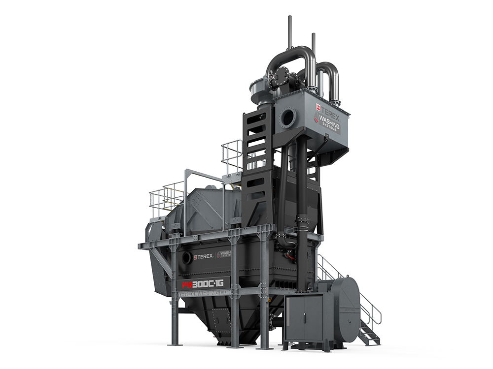 The FM 300 Compact is designed to deliver up to 300 tph of dewatered sand from a single modular chassis. (Photo: Terex Washing Systems)