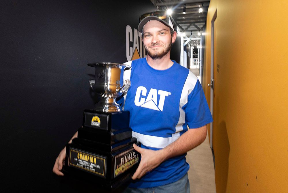 Brian Hayden of the U.S. was named champion of Caterpillar’s Global Operator Challenge. (Photo: Caterpillar)