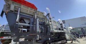 One of Terex's newest brand's, Magna, made its ConExpo-Con/Agg debut with its MT130J mobile jaw crusher on display. (Photo: P&Q Staff)