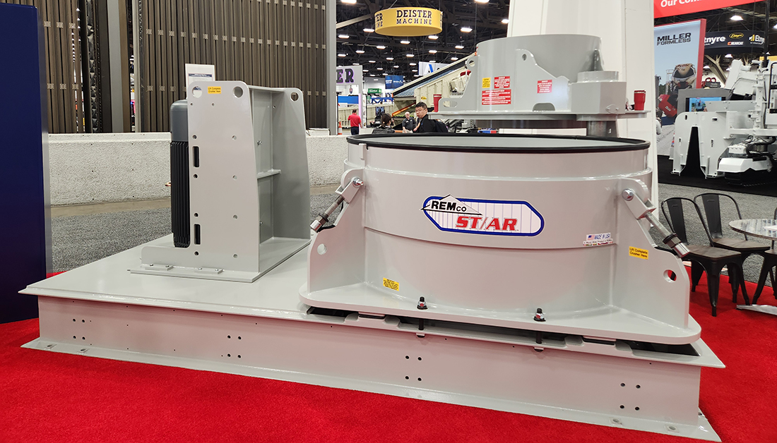 REMco showcased its next-generation VSI crusher at ConExpo-Con/Agg. (Photo: P&Q Staff)