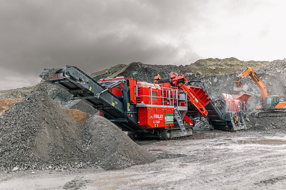 The C-1540+ cone crusher (left) and J-1170+ jaw crusher will appear in Hillhead’s working demonstrations. (Photo: Finlay)